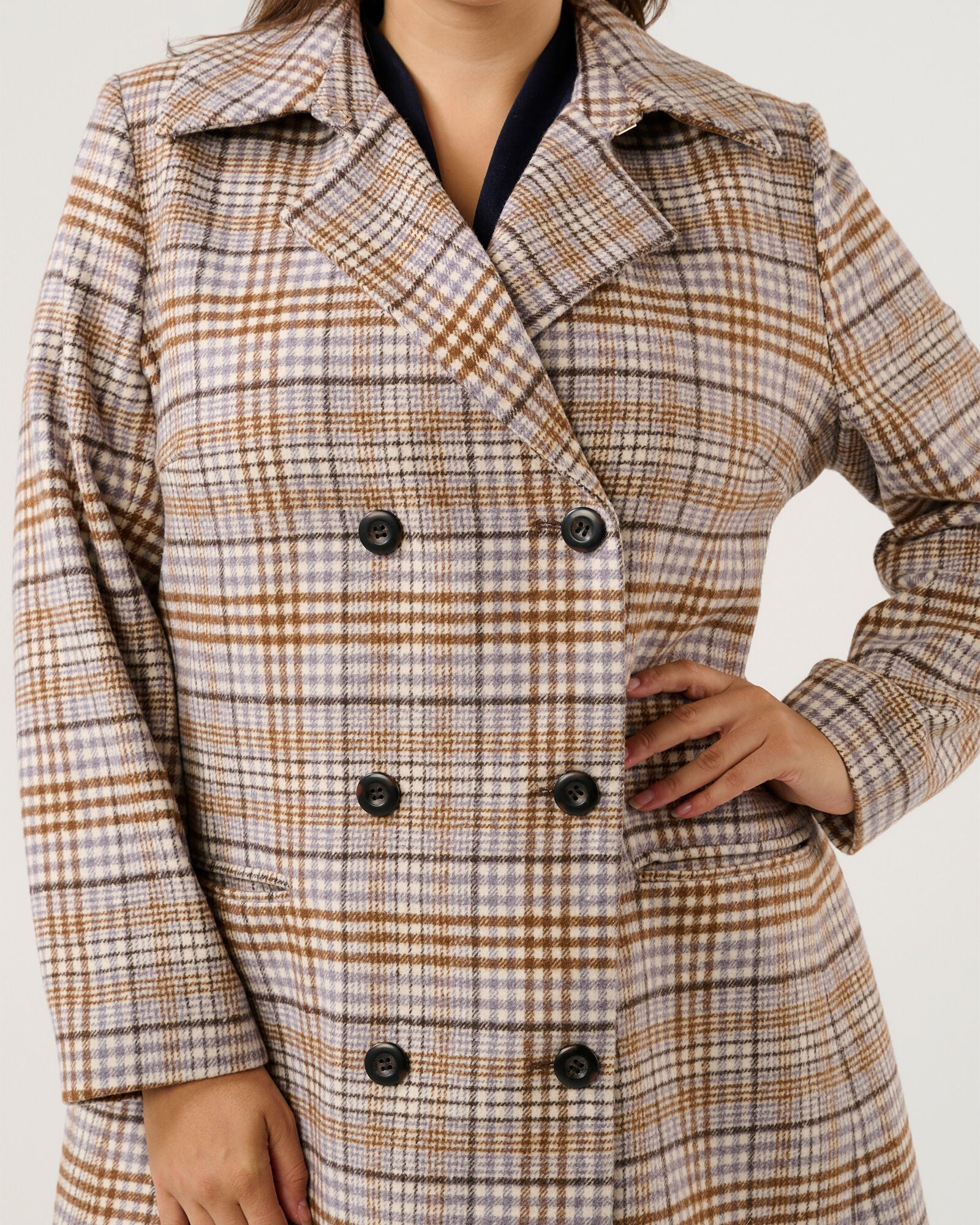 Frostfall Check Coat, Frosted Cocoa / Brown, alternate image number 5