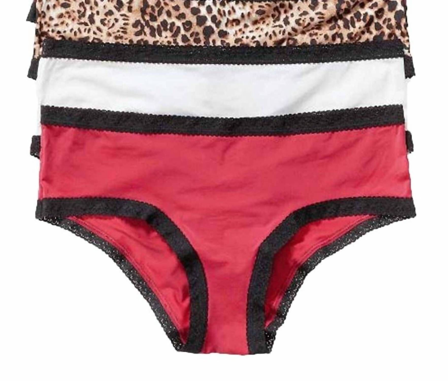 WOMEN'S HIPSTER PRETTY LITTLE PANTIES - 5 PACK IN MULTI, Multi / Red, hi-res image number 0
