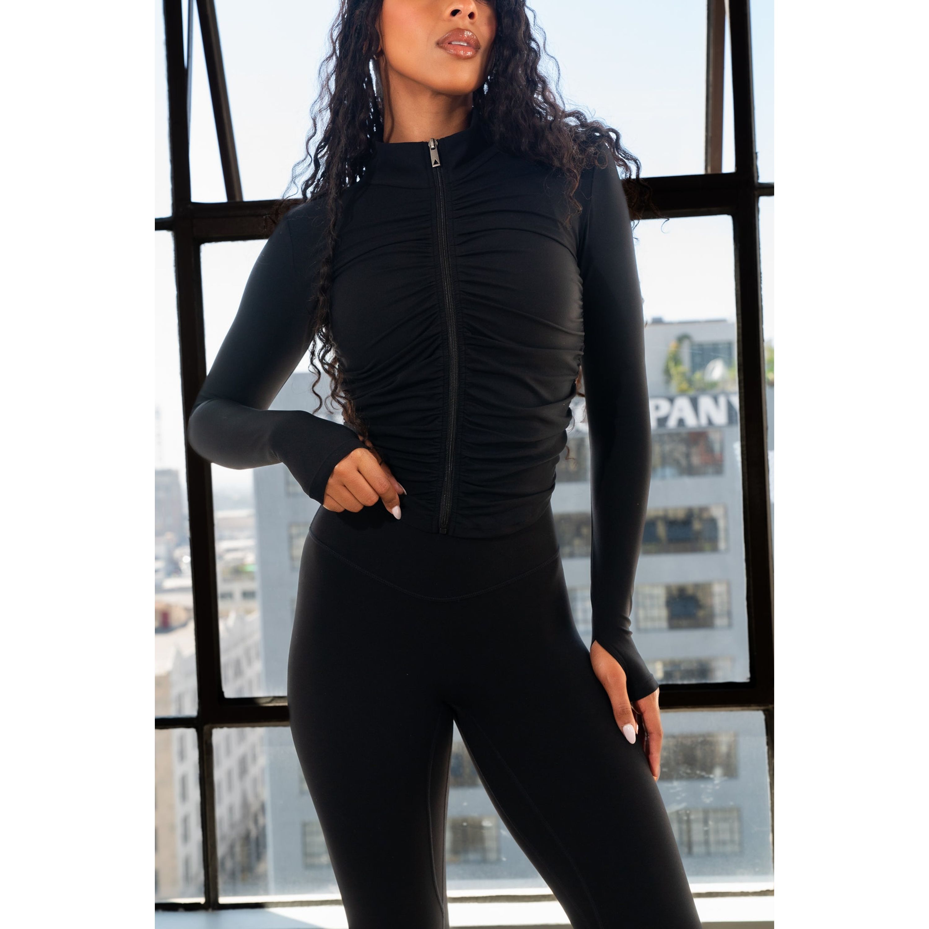 Cloud II Gather Jacket, Midnight / Black, alternate image number 2