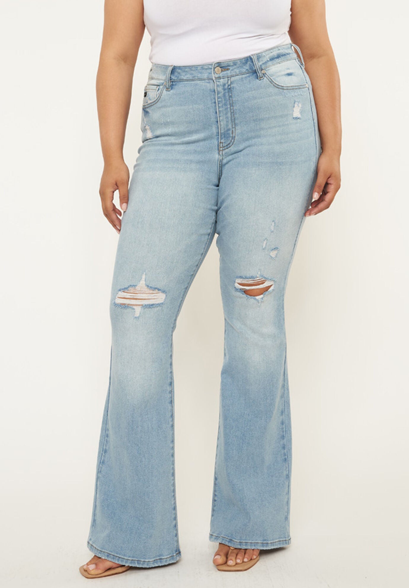 Solange High Rise Flare (Plus Size), Dark Wash / Dark Wash, alternate image number 2