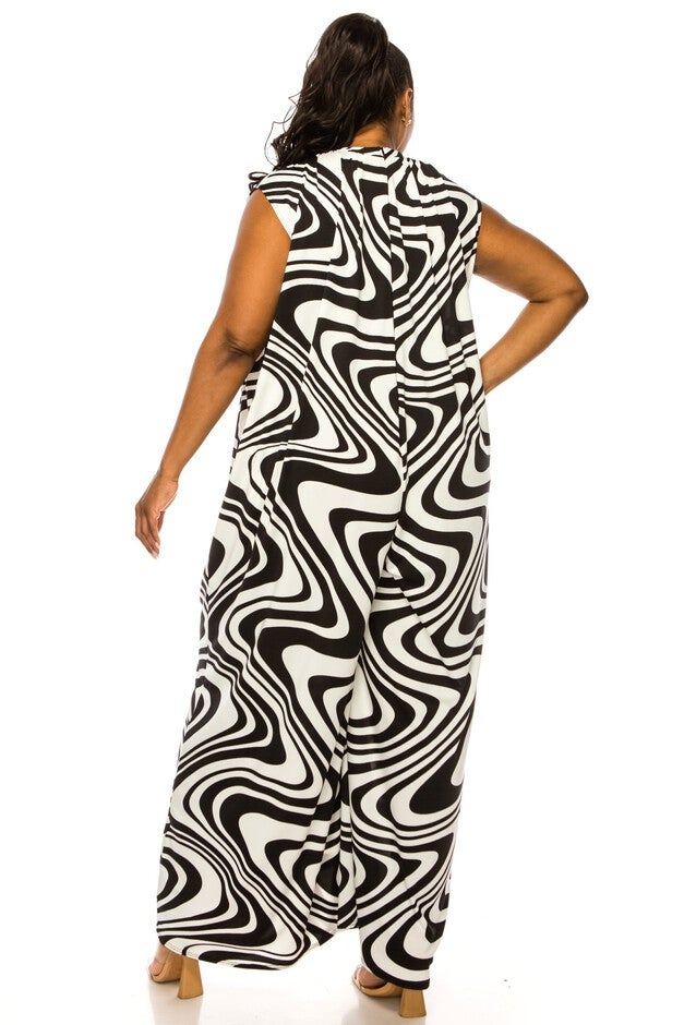 ORTEGA SLEEVELESS POCKET JUMPSUIT, Black / Black, alternate image number 2