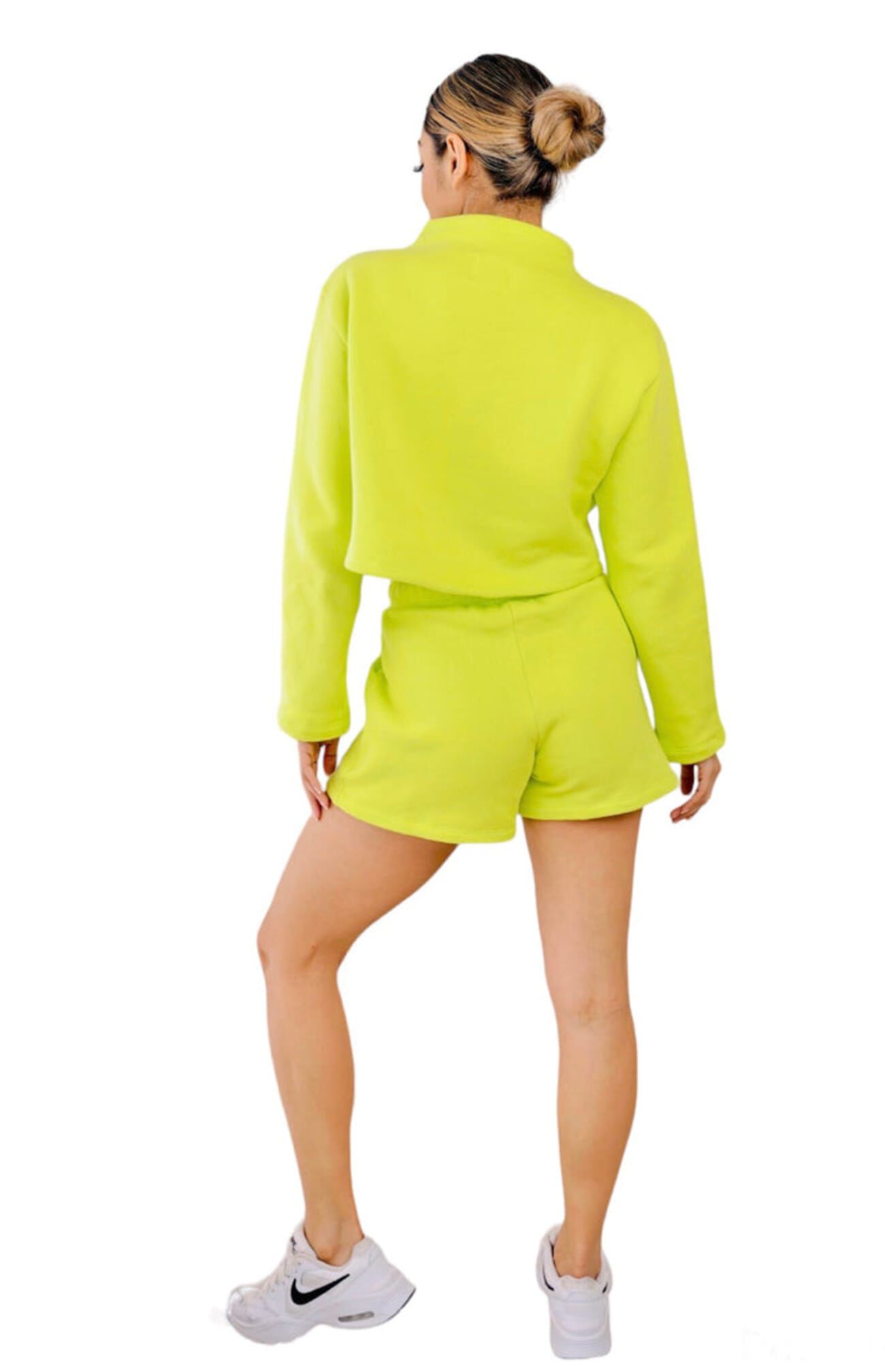 Crop Sweatshirt, Neon / Chartreuse, alternate image number 1