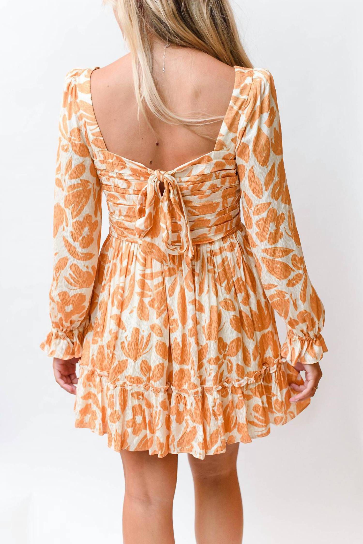 FRITZ DRESS IN MUSTARD/IVORY, , alternate image number 3