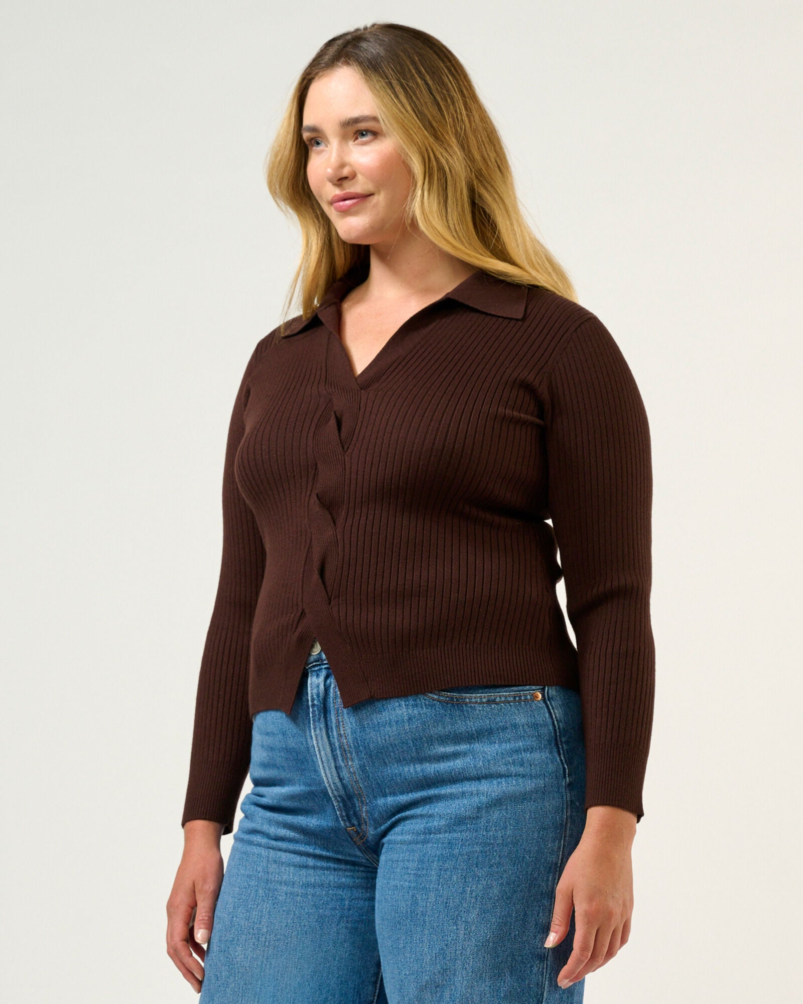 Bronti Cable Knit, Chocolate / Brown, alternate image number 2