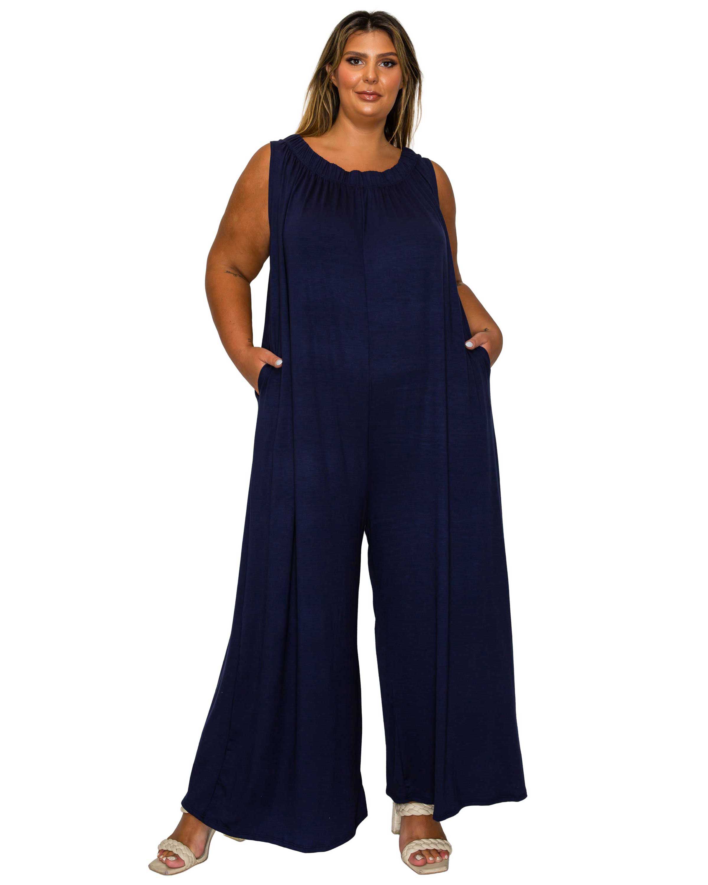 Olson Wide Leg Pocket Jumpsuit, Navy / Navy, hi-res image number 0