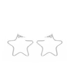 Small Full Star Earrings Silver