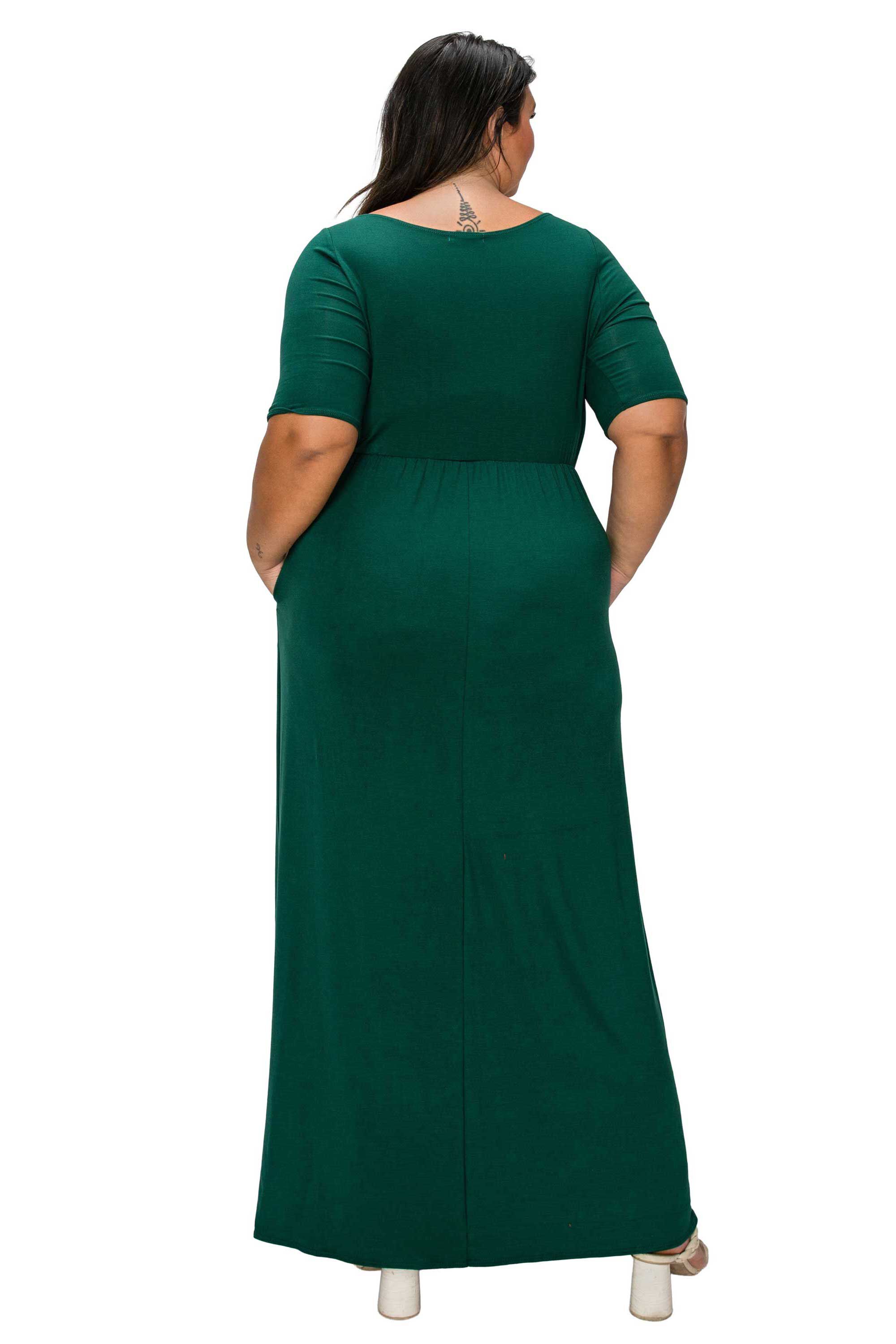 Eva Pocket Maxi Dress, Hunter / Hunter Green, alternate image number 2
