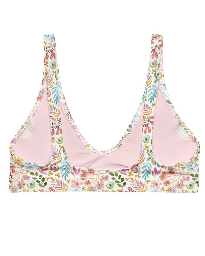 Garden Gala Floral Recycled Bikini Top, Multi / Pink, alternate image number null