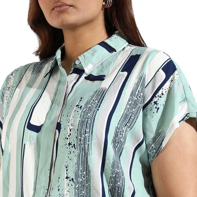 Women Graphic Design Shirts, Mint / Mint, alternate image number 1