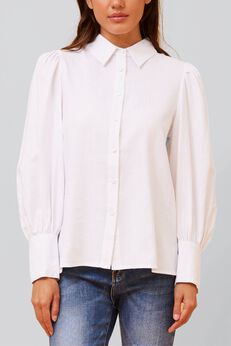 Maxine Shirt Fitted Long Puffy Sleeves Solid