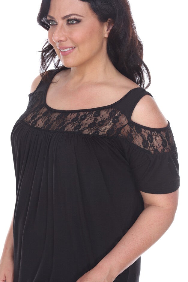 Bexley Lace Tunic Top, Black / Black, alternate image number 1