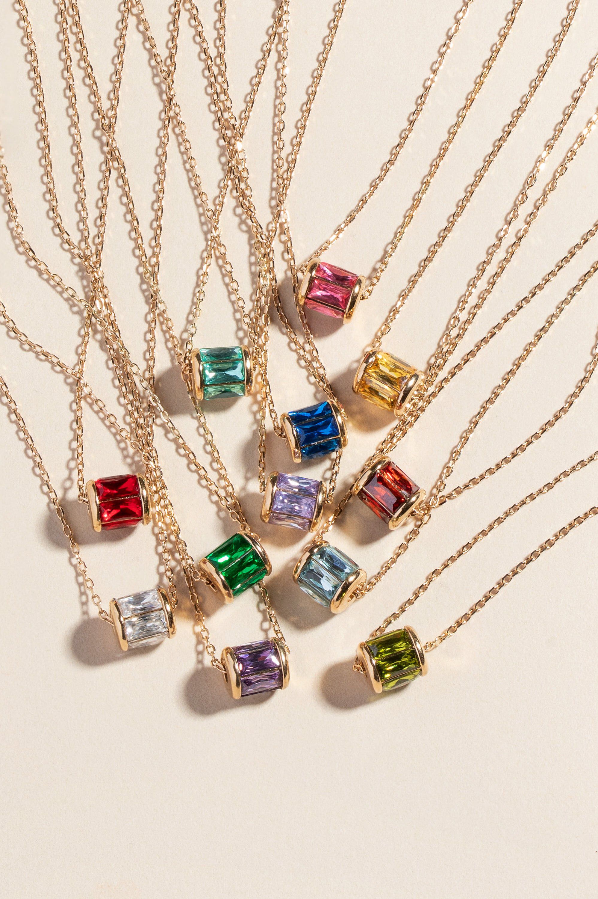 Birthstone Precious Pendant Necklace, Gold  October / Gold, alternate image number 3