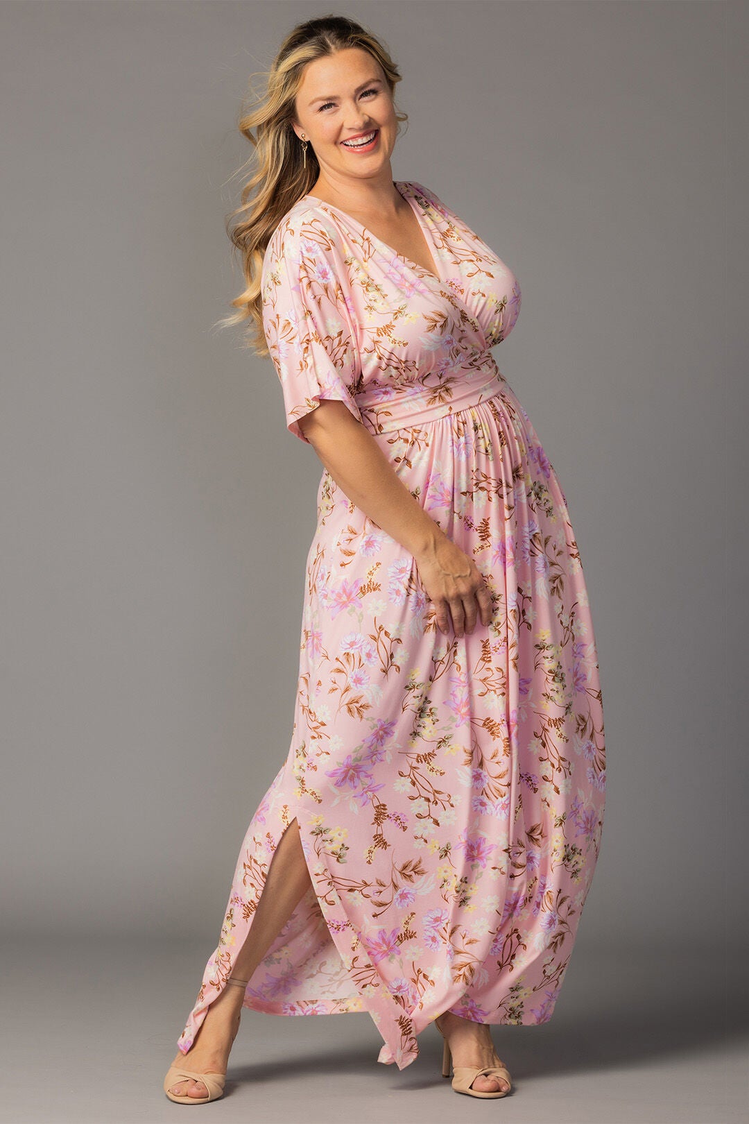 Vienna Maxi Dress, Lively Peach Florals / Peach, alternate image number 5