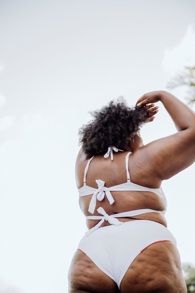 Massi colorblocked reversible women's bikini bottom, Red vintage tile print and white / Red, alternate image number null