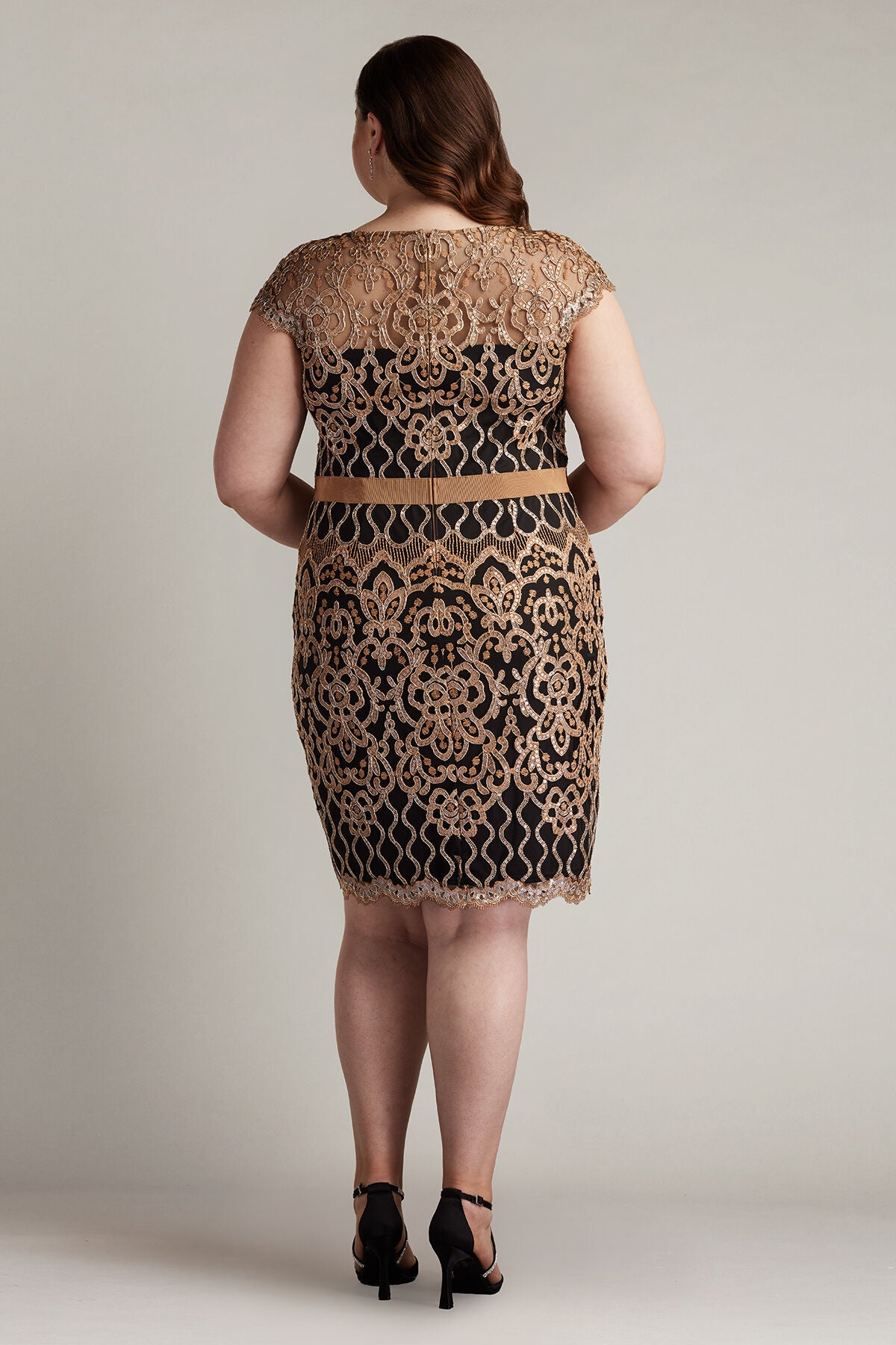 Miranda Sequin Embroidered Dress - PLUS SIZE, COPPER SHADOWBLACK / see-description, alternate image number 1
