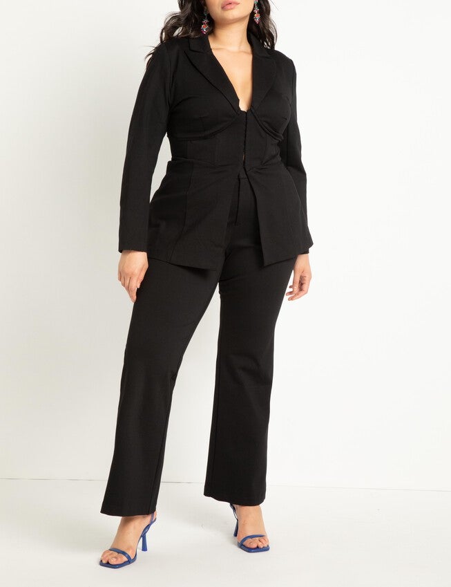 Corset Blazer, Totally Black / Black, alternate image number null
