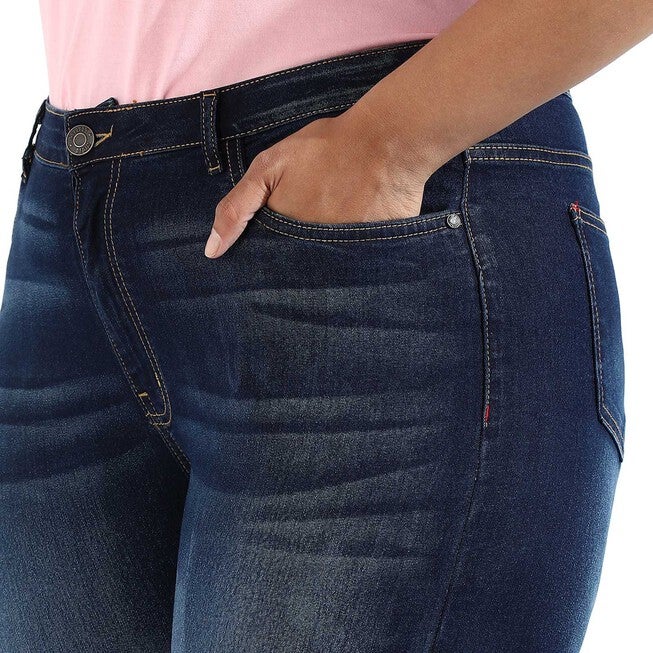 Women Solid Mid Wash Skinny Fit  Denim Jeans, Navy / Navy, alternate image number 2