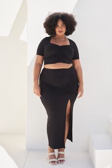 Casey Ruched Maxi Skirt