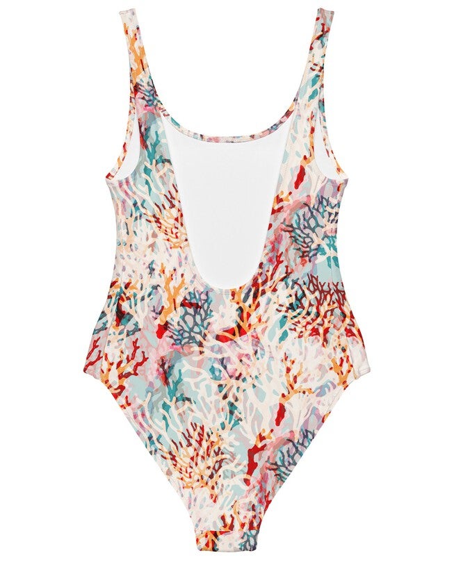 Coral Dream One-Piece Swimsuit, Pastel Multi / Light Blue, alternate image number 3