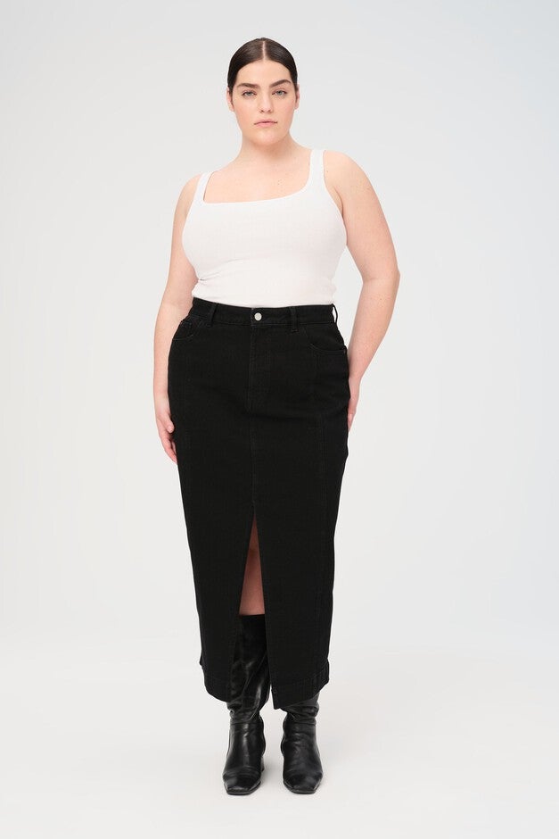 SMX PLUS - DENIM MAXI SKIRT | VENTURA, VENTURA / Black, hi-res image number 0