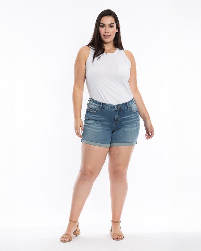 Rolled Shorts - Kinslee, KINSLEE / Medium Wash, hi-res image number 0