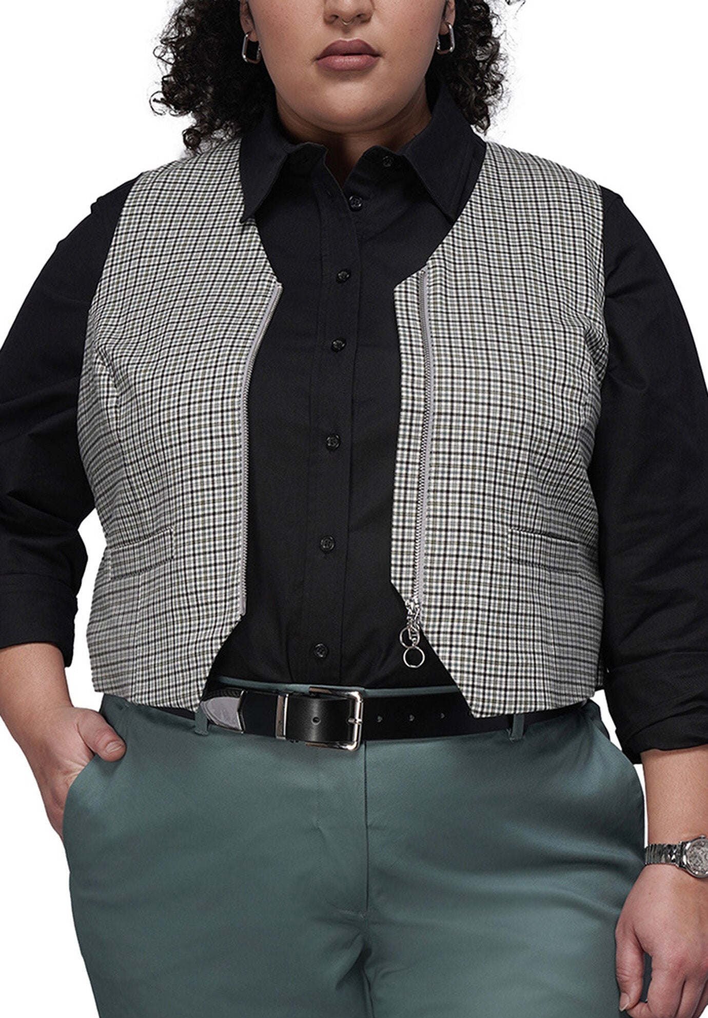 The Empower Zipper Vest, DARK TEAL / Teal, hi-res image number 0