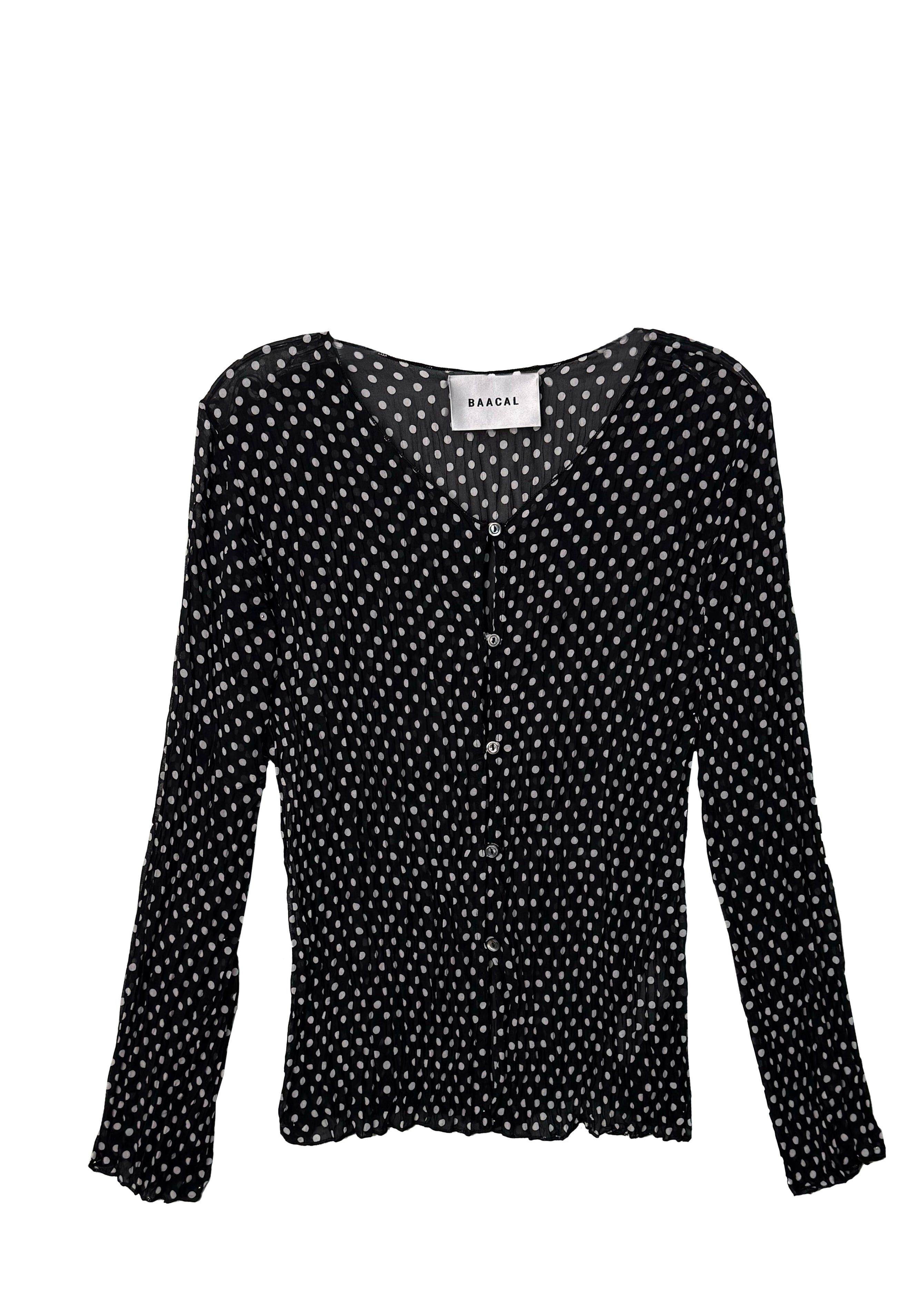 Maya Pleated Cardigan, Black / Black, hi-res image number 0