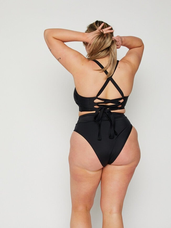 Sunny Bikini Top, Black / Black, alternate image number null