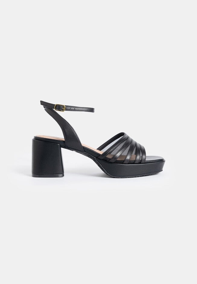 Stella Platform Sandals, Black / Black, hi-res image number 0