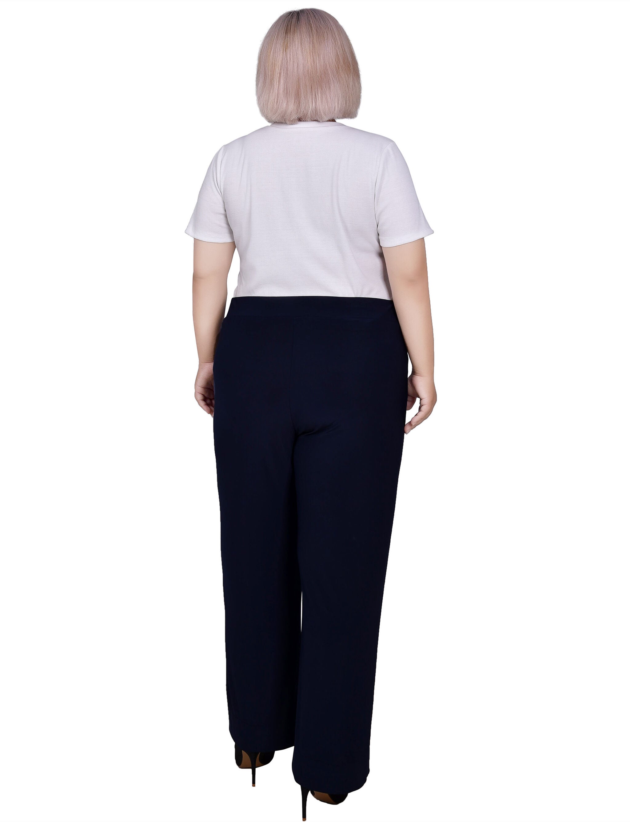 Wide Waistband Pull-On Pants, , alternate image number 3
