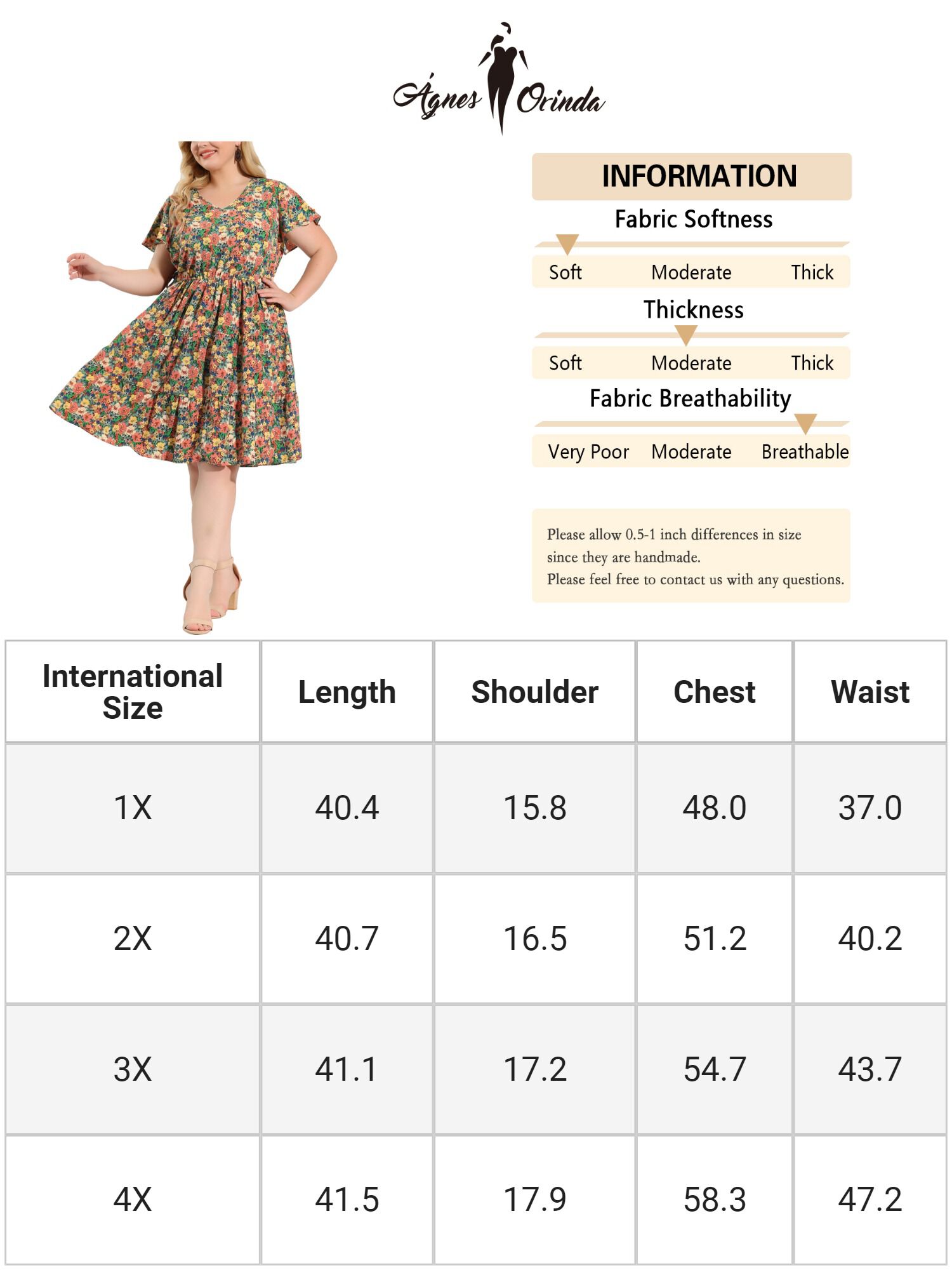 Floral Printed V Neck Summer Midi Flared Dress, Romantic / Light Green, alternate image number 2