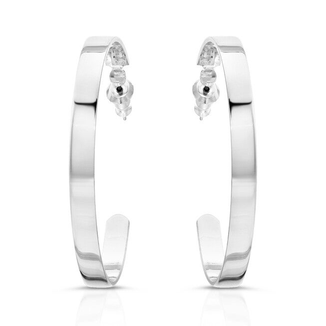 2.5 inches Isla Hoops Silver, Silver / Silver, hi-res image number 0