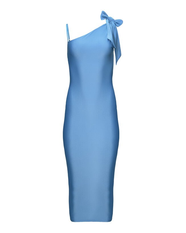 One Shoulder Bodycon Dress, Blue / Cornflower Blue, alternate image number 1