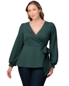 Natasha Long Sleeve Wrap Top