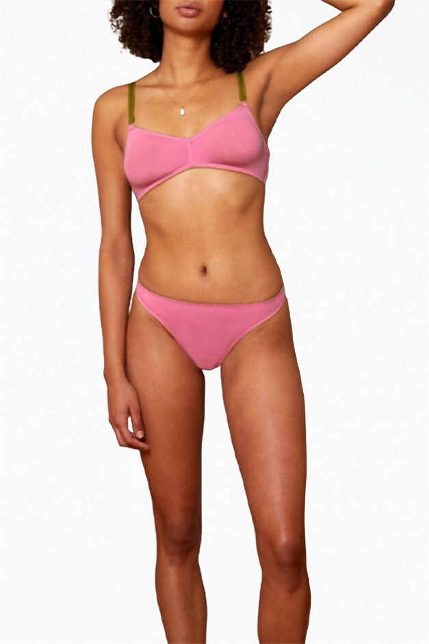 THEA ORGANIC COTTON THONG IN MEDIUM PINK, , alternate image number null