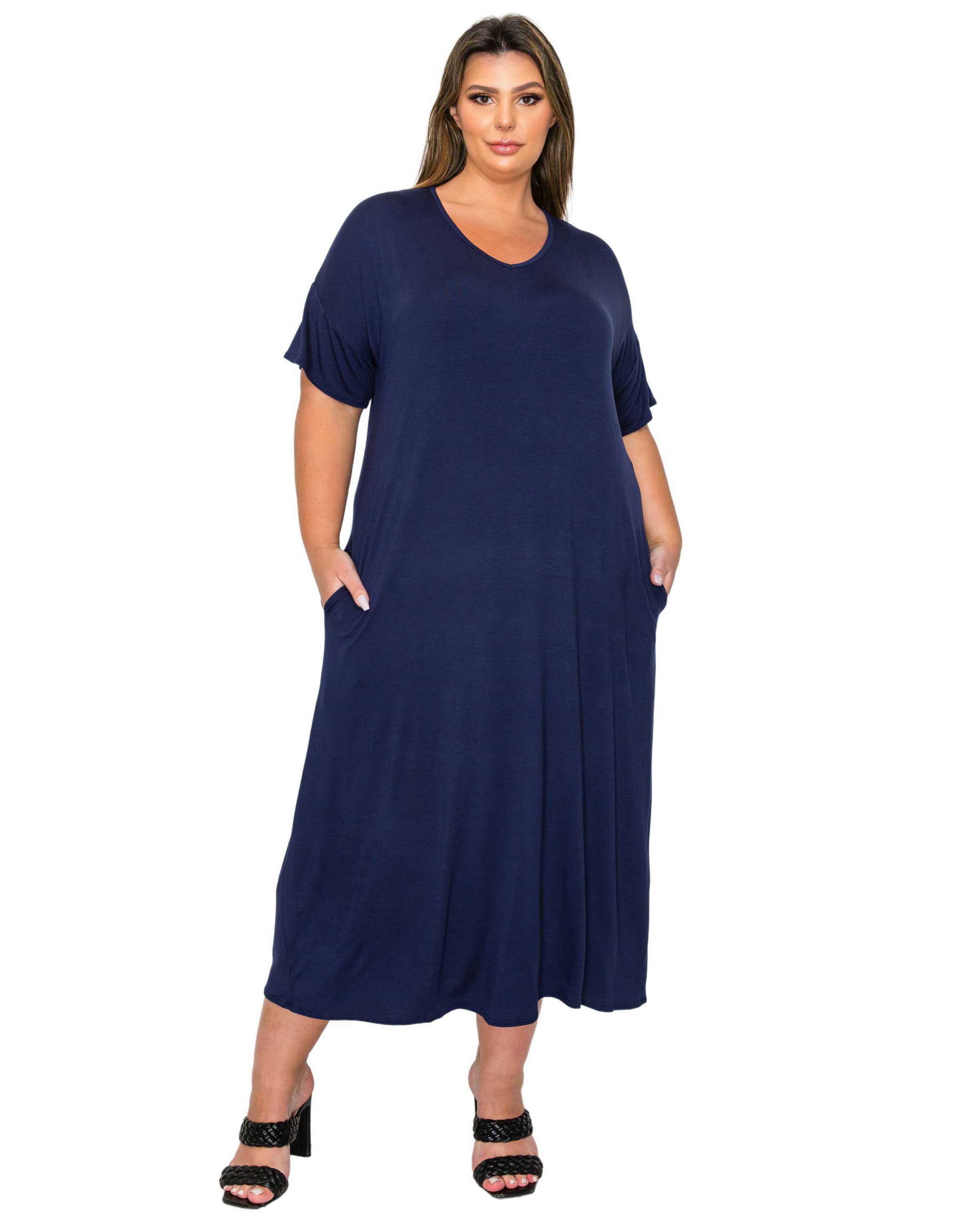Olivia Pocket Midi Dress, Navy / Navy, hi-res image number 0