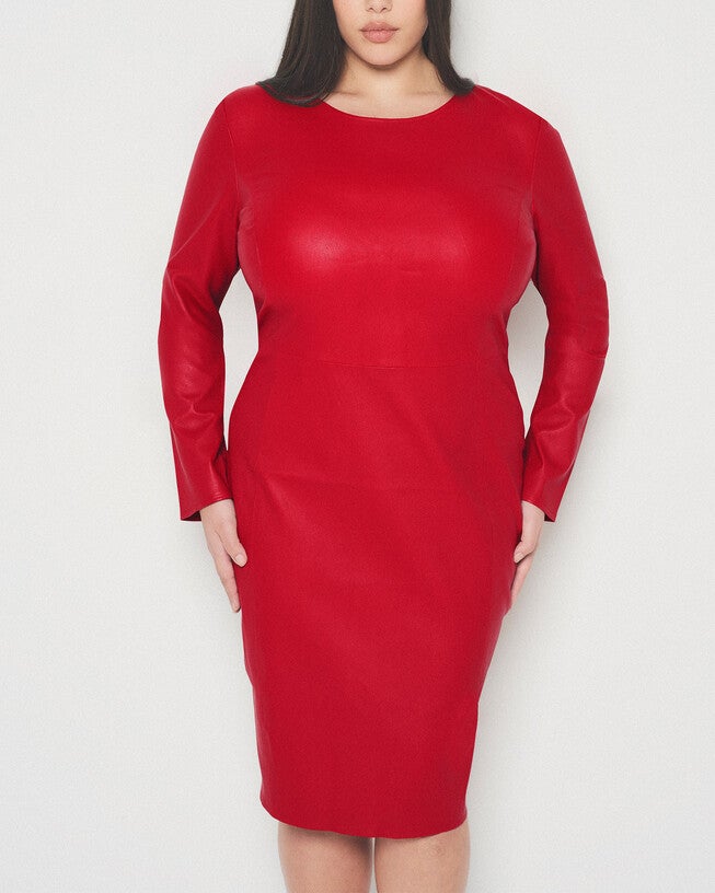 Mrs. Smith Stretch Leather Dress, , alternate image number null