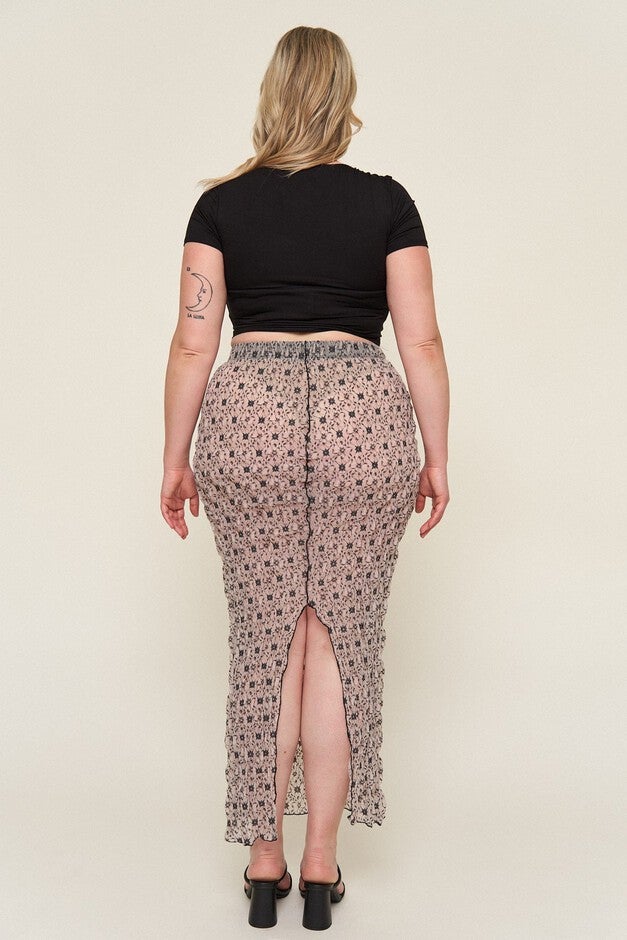 India Maxi Skirt in Lace Mesh, Lace Mesh / Black, alternate image number 2