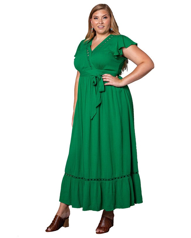 Kelli Green Maxi Dress, Vibrant Green / Kelly Green, alternate image number null