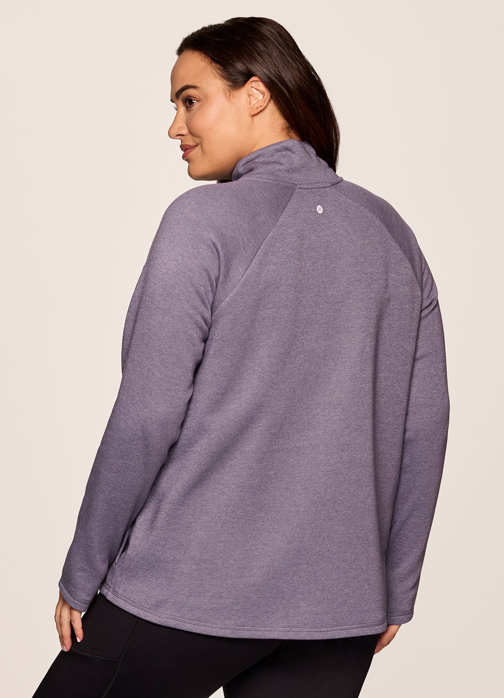 Prime Ready To Roll Fleece Zip Mock Neck Pullover, Grape / Lilac, alternate image number 1