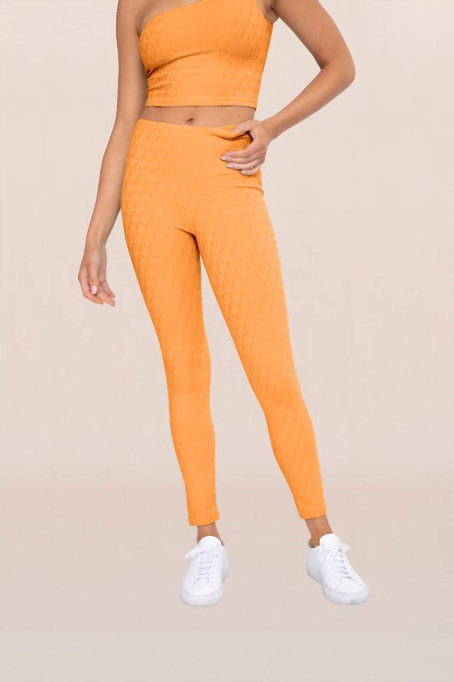 Geo Spiral Legging In Tangerine, Tangerine / Orange, hi-res image number 0