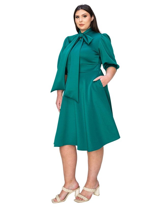 Carina Donna Flare Dress w/ Pockets, , alternate image number 6