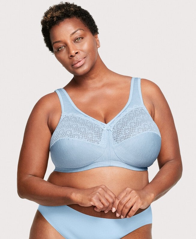 MagicLift Moisture Control Bra, Light Blue Heather / Light Blue, alternate image number 1