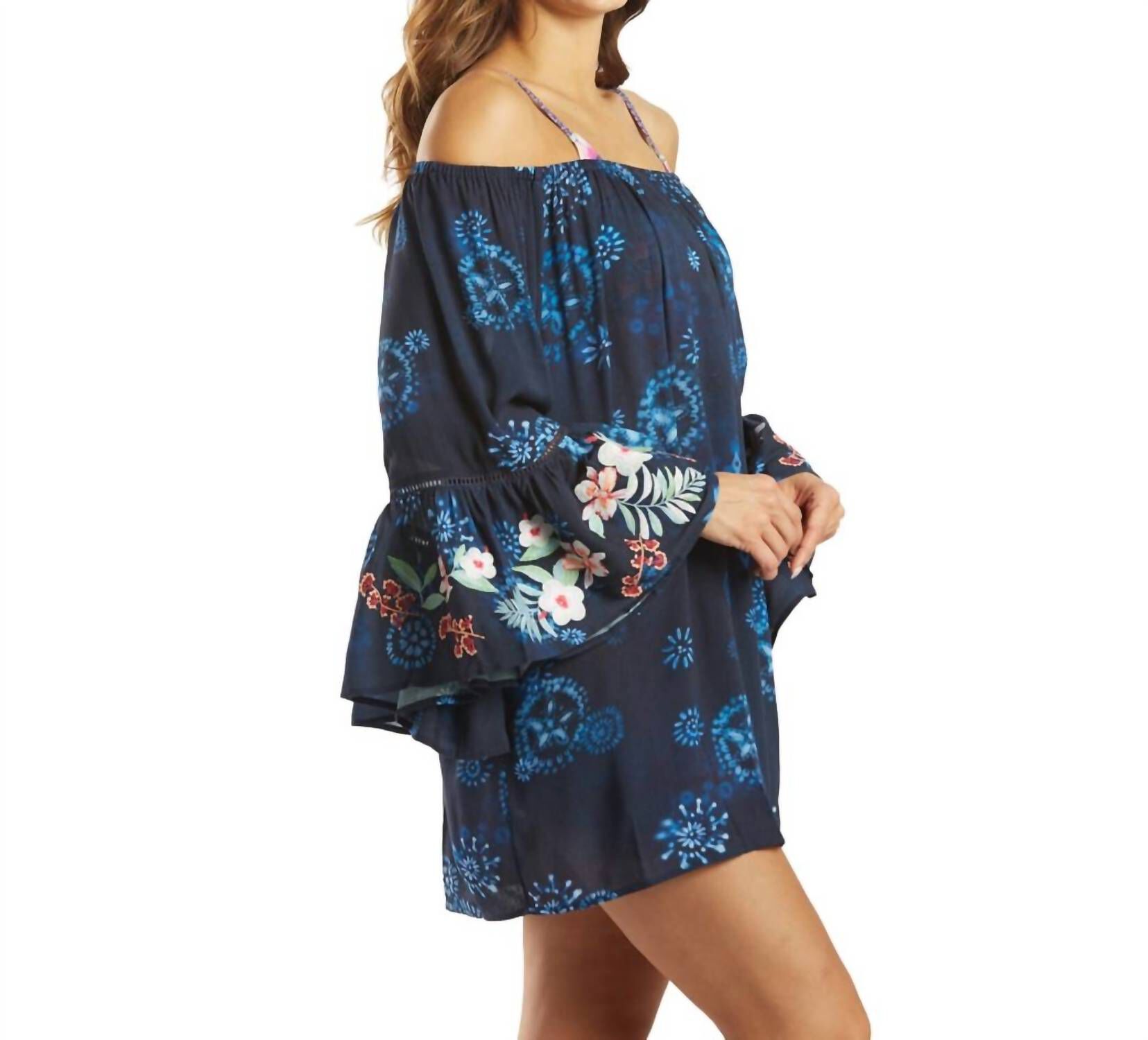 ANNIA OFF THE SHOULDER COVER UP IN MULTI, , alternate image number 3