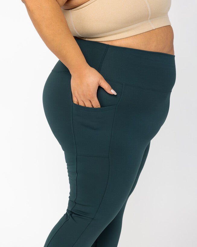 SuperHold™ Pocket Leggings, Evergreen / Forest Green, alternate image number null