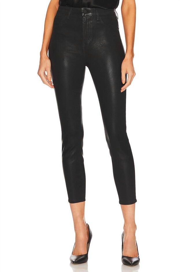 AKIRA ULTRA HIGH RISE SKINNY JEAN IN NOIR COATED, Noir Coated / Black, hi-res image number null