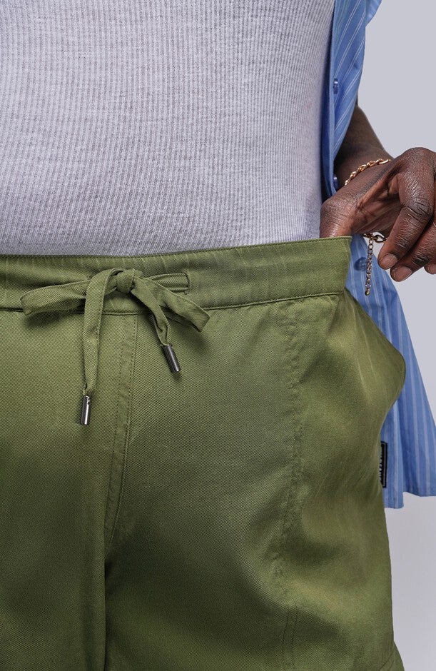 The Everyday Drawstring Pant, Moss Green / Forest Green, alternate image number 3