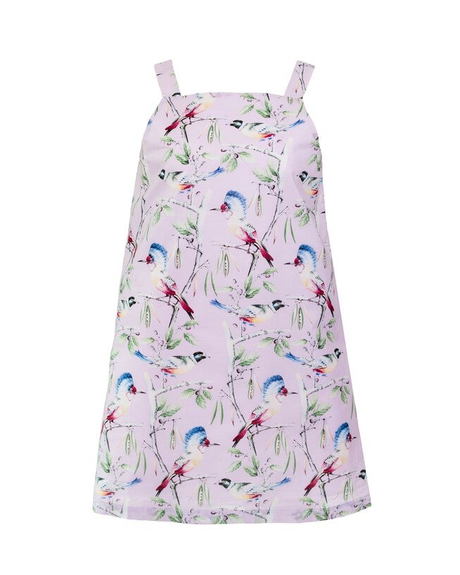 Bird Printed Mini Dress, Pink / Pink, hi-res image number 0