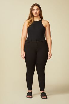 JFK PLUS - SKINNY JEANS | JET BLACK