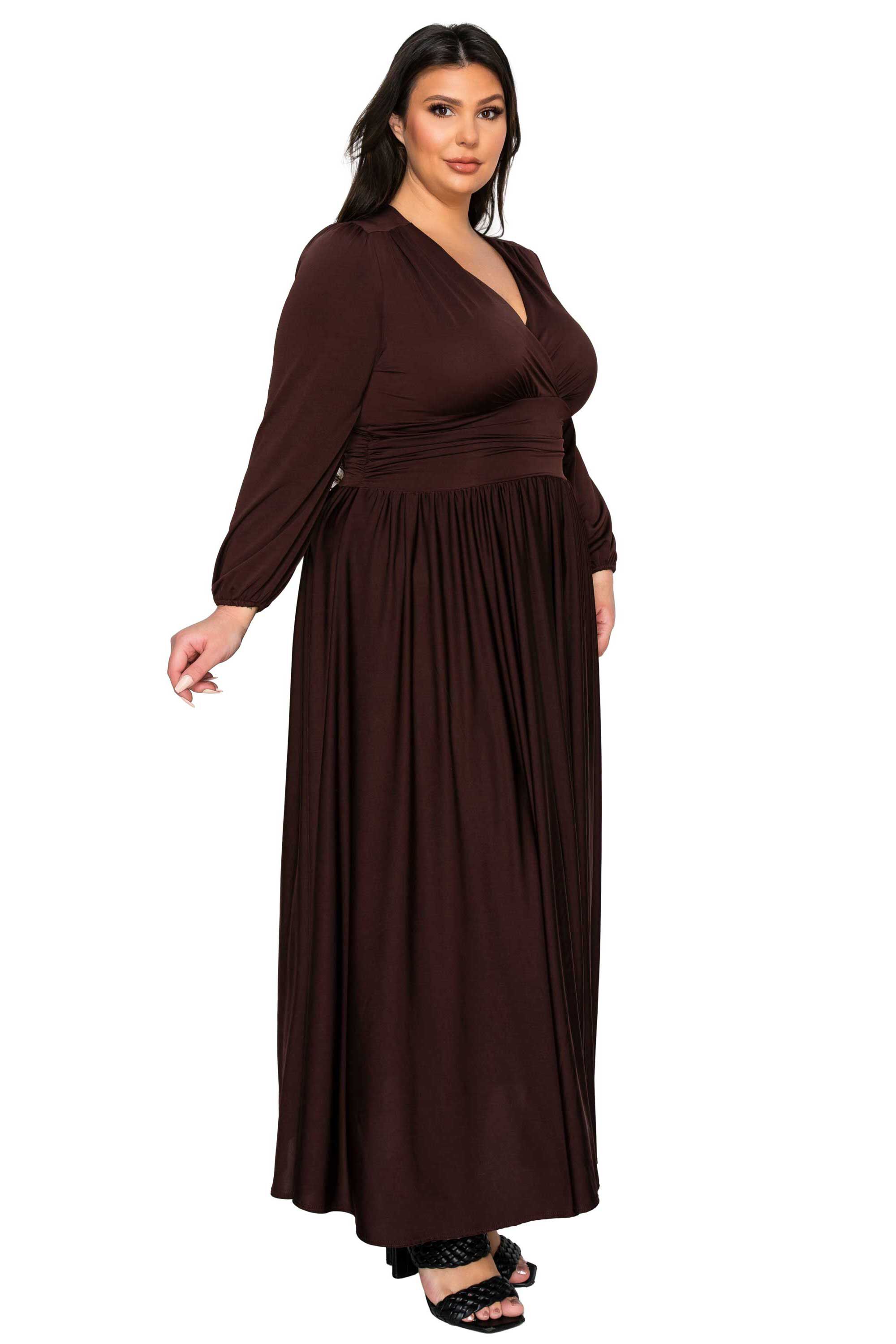 Solene Empire Waist Dress, Brown / Brown, alternate image number 1